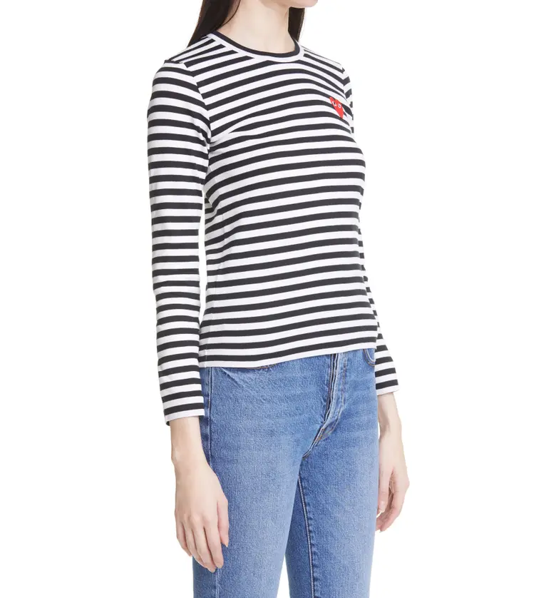 꼼데가르송 Comme des Garcons PLAY Cotton T-Shirt_BLACK