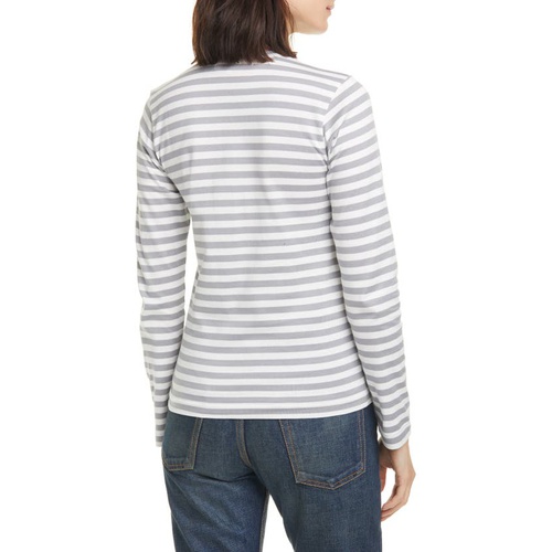 꼼데가르송 Comme des Garcons PLAY Stripe Cotton Tee_Grey