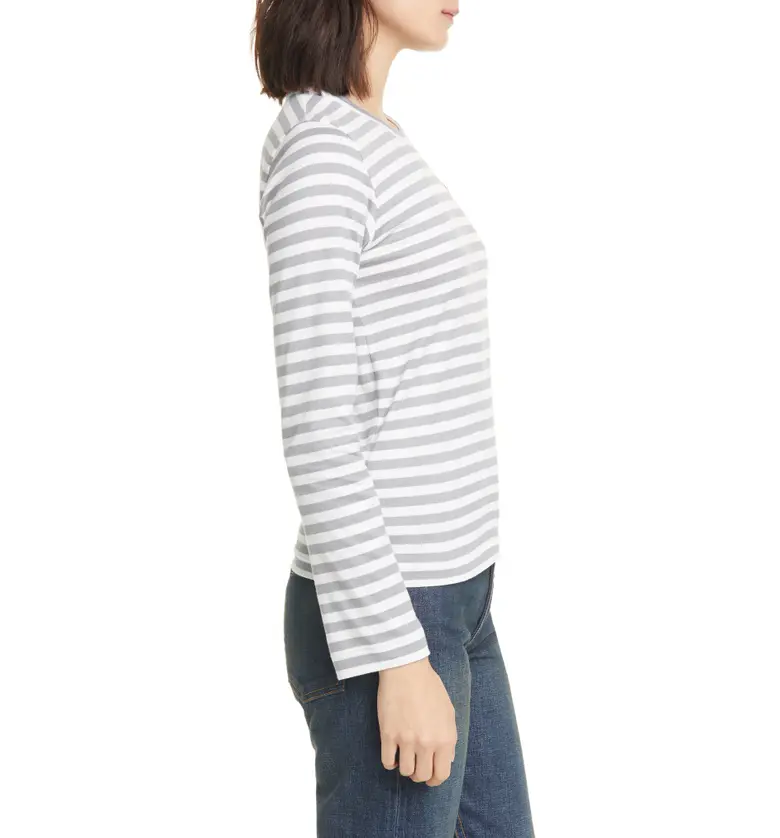 꼼데가르송 Comme des Garcons PLAY Stripe Cotton Tee_Grey
