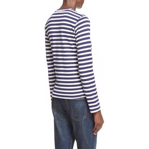 꼼데가르송 Comme des Garcons PLAY Stripe T-Shirt_NAVY/ WHITE