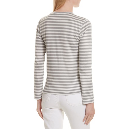 꼼데가르송 Comme des Garcons PLAY Stripe Long Sleeve T-Shirt_Grey