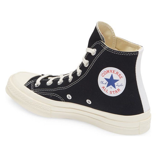 꼼데가르송 Comme des Garcons PLAY x Converse Chuck Taylor - Hidden Heart High Top Sneaker_BLACK