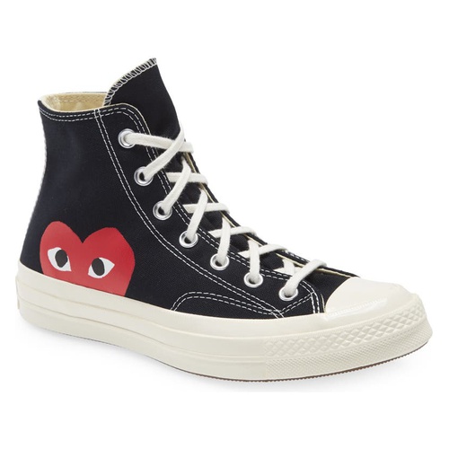 꼼데가르송 Comme des Garcons PLAY x Converse Chuck Taylor - Hidden Heart High Top Sneaker_BLACK