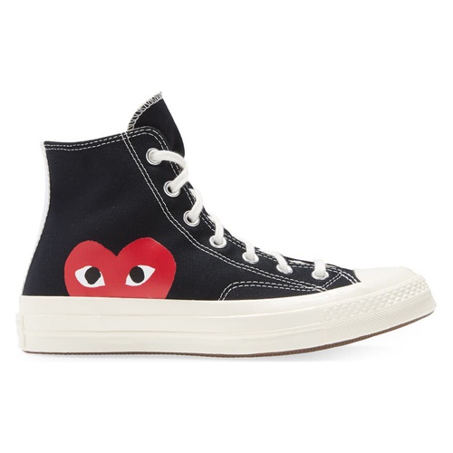 꼼데가르송 Comme des Garcons PLAY x Converse Chuck Taylor - Hidden Heart High Top Sneaker_BLACK
