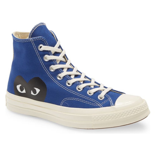 꼼데가르송 Comme des Garcons PLAY x Converse Chuck Taylor - Hidden Heart High Top Sneaker_BLUE
