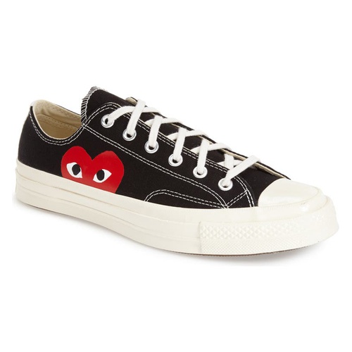 꼼데가르송 Comme des Garcons PLAY x Converse Chuck Taylor Hidden Heart Low Top Sneaker_BLACK