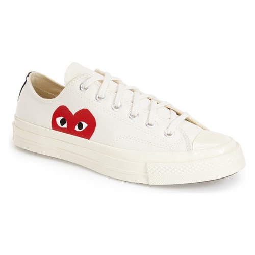 꼼데가르송 Comme des Garcons PLAY x Converse Chuck Taylor Low Top Sneaker_WHITE