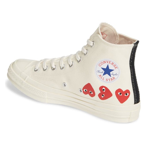 꼼데가르송 Comme des Garcons PLAY x Converse Chuck Taylor High Top Sneaker_OFF WHITE