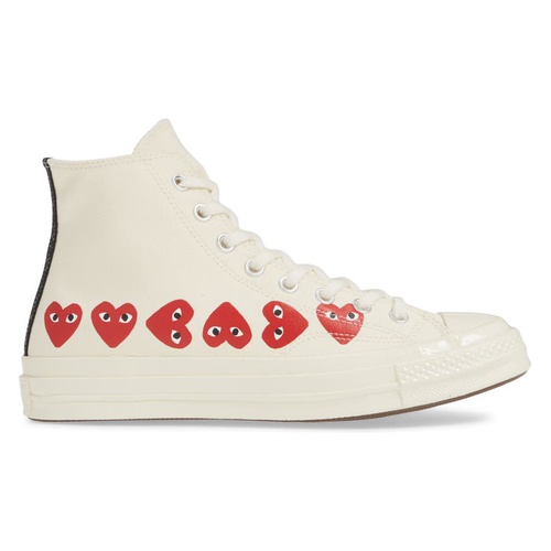 꼼데가르송 Comme des Garcons PLAY x Converse Chuck Taylor High Top Sneaker_OFF WHITE
