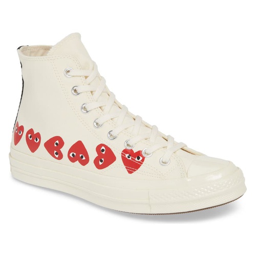 꼼데가르송 Comme des Garcons PLAY x Converse Chuck Taylor High Top Sneaker_OFF WHITE