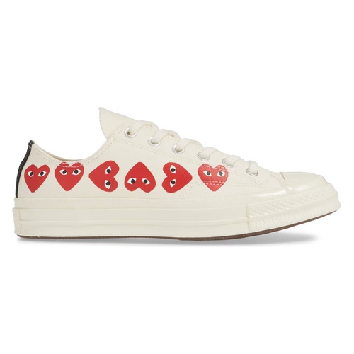 꼼데가르송 Comme des Garcons PLAY x Converse Chuck Taylor Low Top Sneaker_OFF WHITE