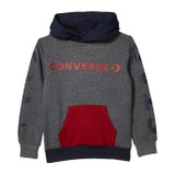 Converse Kids Wordmark Fleece Color Block Pullover Hoodie (Little Kids)