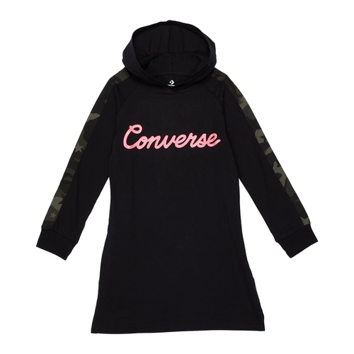 컨버스 Converse Kids Camo Inset Hoodie Dress (Big Kids)