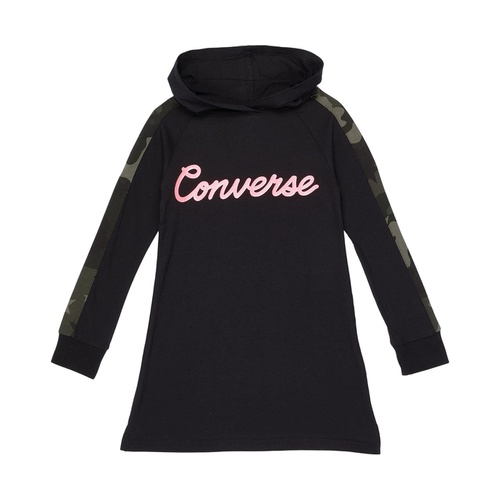 컨버스 Converse Kids Camo Inset Hoodie Dress (Little Kids)