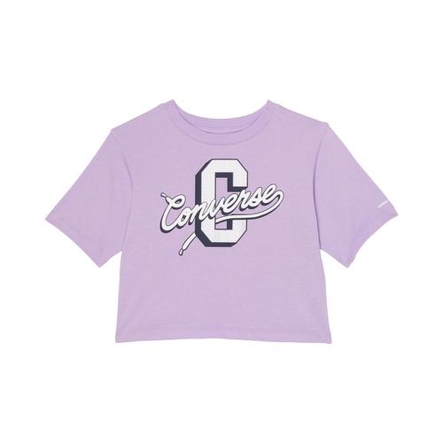 컨버스 Converse Kids Iridescent Varsity Boxy Tee (Big Kids)