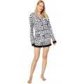 Cosabella Bella Studio 189 Print Three-Pocket Long Sleeve Top & Boxer Set