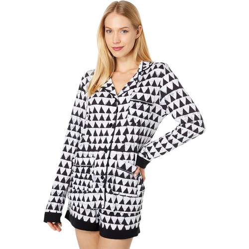  Cosabella Bella Studio 189 Print Three-Pocket Long Sleeve Top & Boxer Set