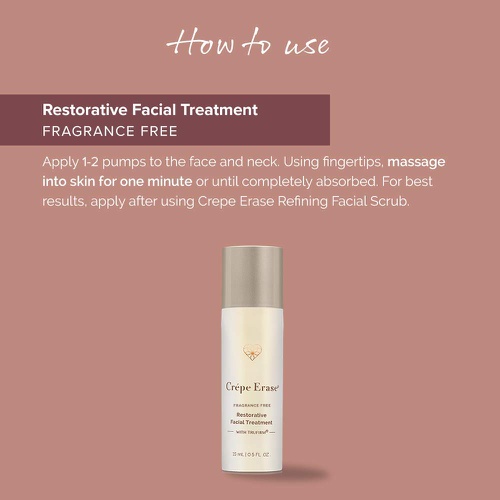  Crepe Erase Advanced Restorative Facial Treatment with Trufirm Complex, Introductory Size Fragrance Free, 0.5 Fl Oz