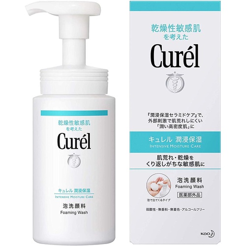  New! Curel INTENSIVE MOISTURE CARE Foaming Wash -150ml.