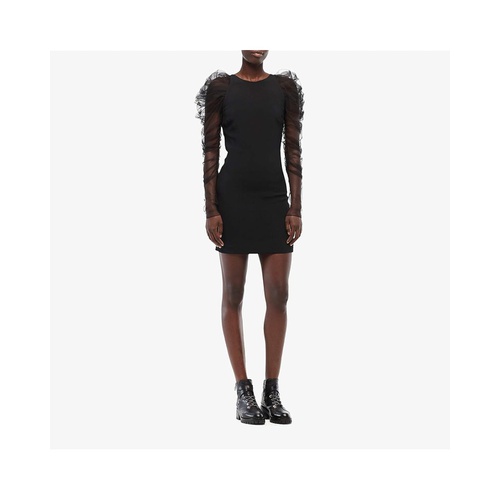  Cushnie Mini Dress wu002F Pleated Tulle Voluminous Sleeves