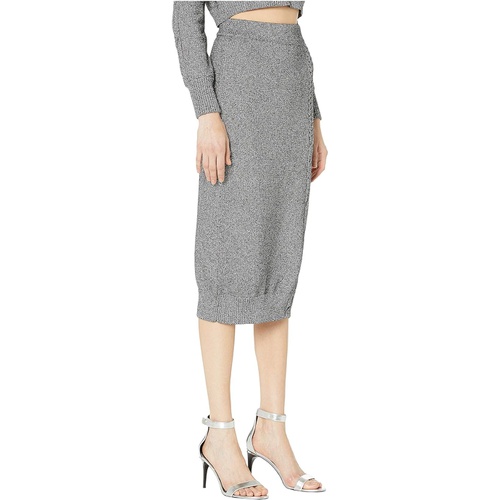  Cushnie High-Waisted Knit Pencil Skirt with Cable Detail