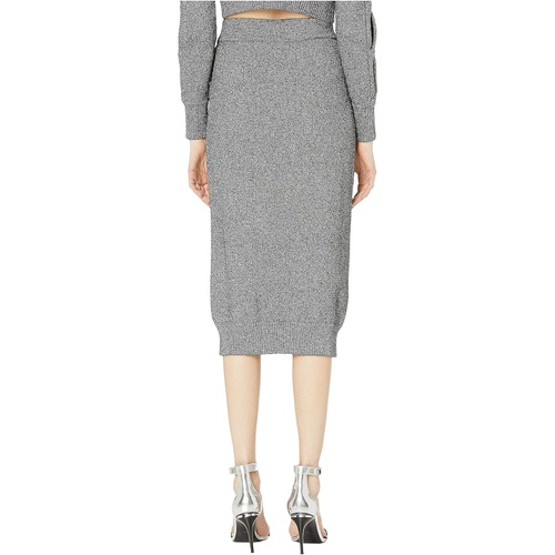  Cushnie High-Waisted Knit Pencil Skirt with Cable Detail