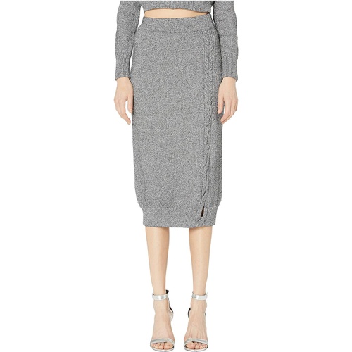  Cushnie High-Waisted Knit Pencil Skirt with Cable Detail