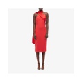 Cushnie Sleeveless Pencil Dress with Scarf Detail Around 3