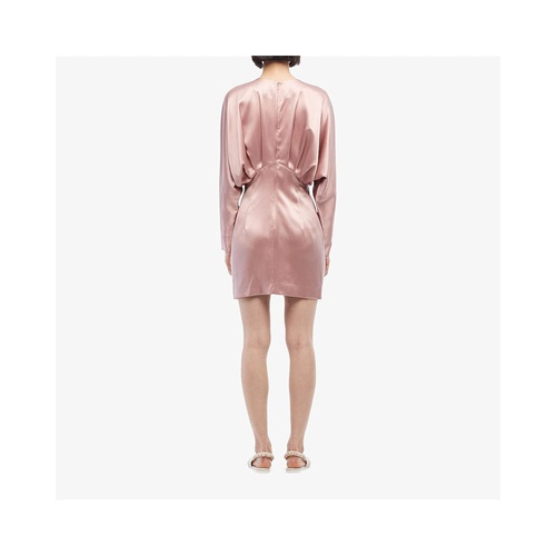  Cushnie Plunging Long Sleeved Blouson Mini Dress