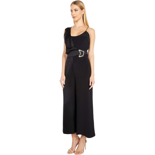  Cushnie Sleeveless Cropped Wide Leg Jumpsuit with Drape