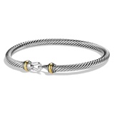 David Yurman Cable Buckle Bracelet with Gold, 4mm_TWO TONE