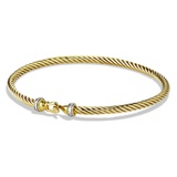 David Yurman Cable Collectibles Buckle Bracelet with Diamonds in 18K Gold, 3mm_DIAMOND