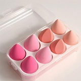 DAWEIF 8Pcs/Set Smooth Dry/Wet Powder Liquid Foundation Concealer Sponges Cosmetic Puff Make Up Tools Accessories(A)