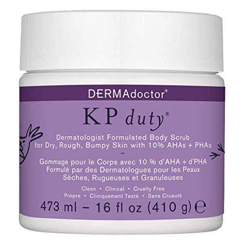  DERMAdoctor KP Duty Dermatologist Formulated Body Scrub Exfoliant for Keratosis Pilaris and Dry, Rough, Bumpy Skin with 10% AHAs + PHAs