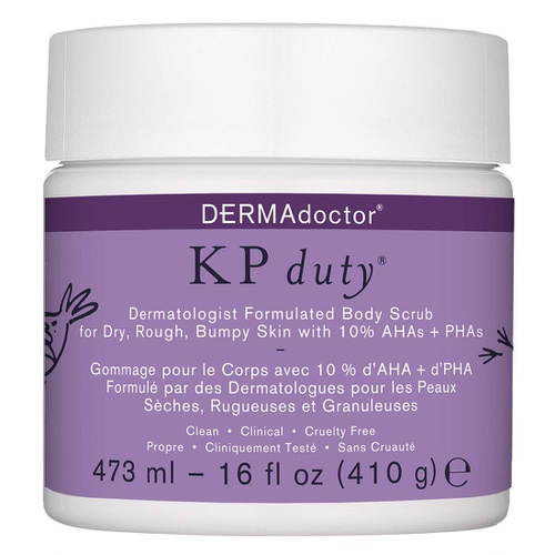  DERMAdoctor KP Duty Dermatologist Formulated Body Scrub Exfoliant for Keratosis Pilaris and Dry, Rough, Bumpy Skin with 10% AHAs + PHAs