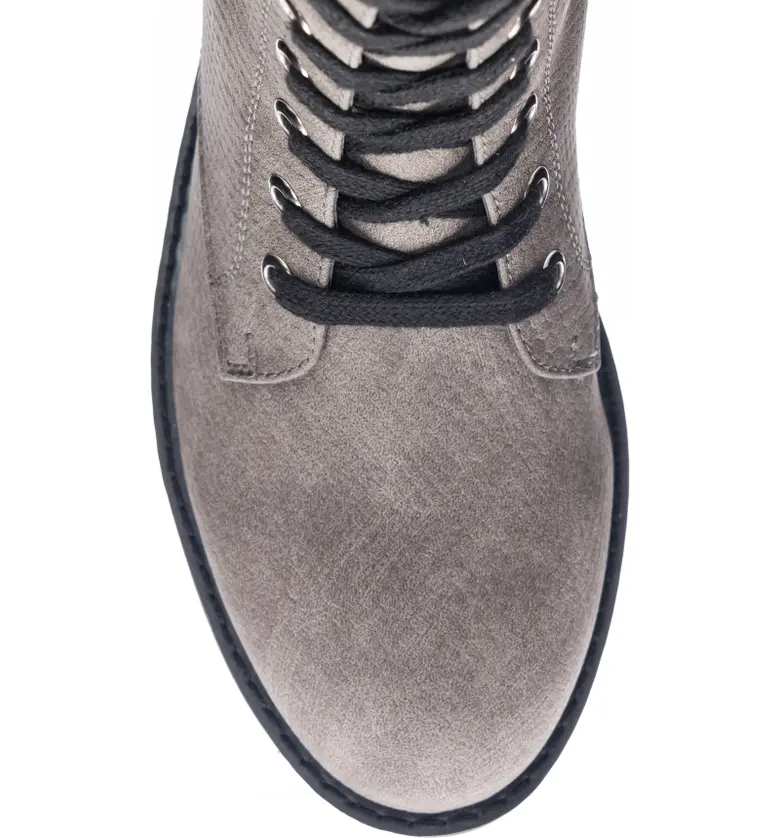  Dirty Laundry Mazzy Lace-Up Boot_GREY FAUX LEATHER