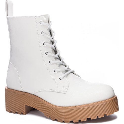  Dirty Laundry Mazzy Lace-Up Boot_WHITE
