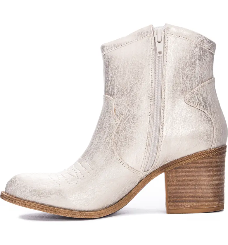  Dirty Laundry Unite Western Bootie_NATURAL METALLIC