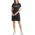 DKNY Short Sleeve Rainfall Studs Tee Dress