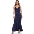 DKNY Sleeveless Ruffled V-Neck Gown