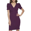 DKNY V-Neck Puff Sleeve Dress