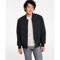 Mens Stretch Zip-Front Zip-Pocket Bomber Jacket