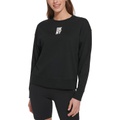 Womens Puff-Logo Long-Sleeve Sweatshirt