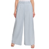 Petite High-Rise Wide-Leg Career Pants