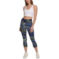 Womens Printed High-Waist Cropped Leggings