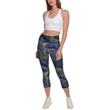 Womens Printed High-Waist Cropped Leggings