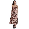 Womens Cotton Voile Printed Sleeveless Tie Dress