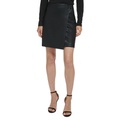 Petite Envelope Faux-Leather Skirt