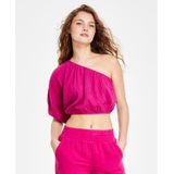 Womens One-Shoulder Cropped Top