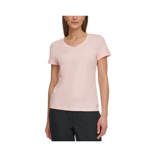 DKNY Womens V-Neck Short-Sleeve T-Shirt